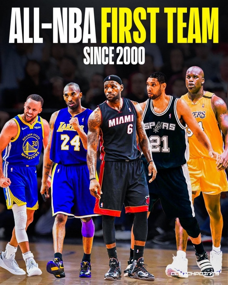 九游体育下载-美媒评选21世纪最强阵容：萌神科比领衔，詹皇石佛鲨鱼齐聚